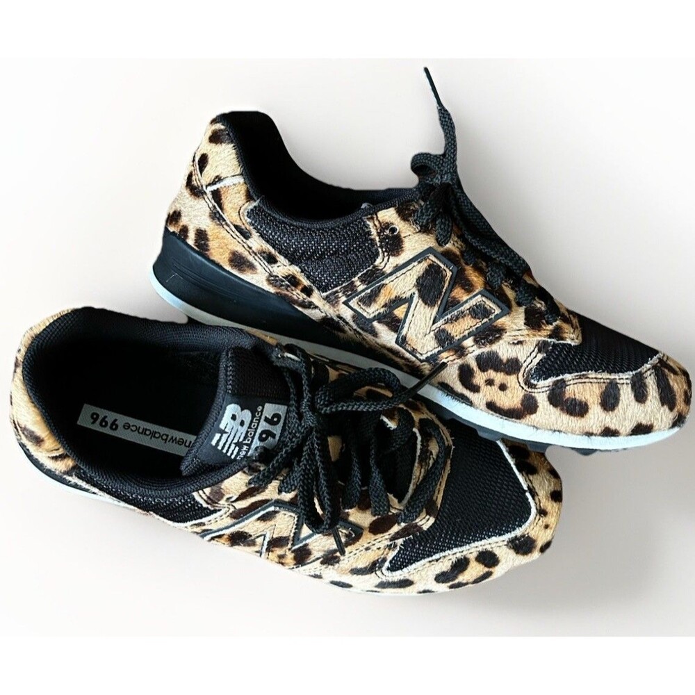 NEW&RARE New Balance® X J.Crew 996 Women’s 7 Sneakers Leopard Calf Hair WL996JC1 - Picture 3 of 7